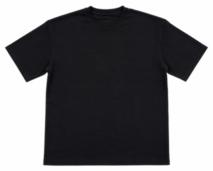 Black basic T-shirt crafted from premium Polyvar fabric with a clean minimalist design for everyday comfort.