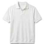 White Premium Wool Polo V-Cut T-Shirt