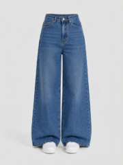 ION Light Blue High-Waist Wide Leg Jeans