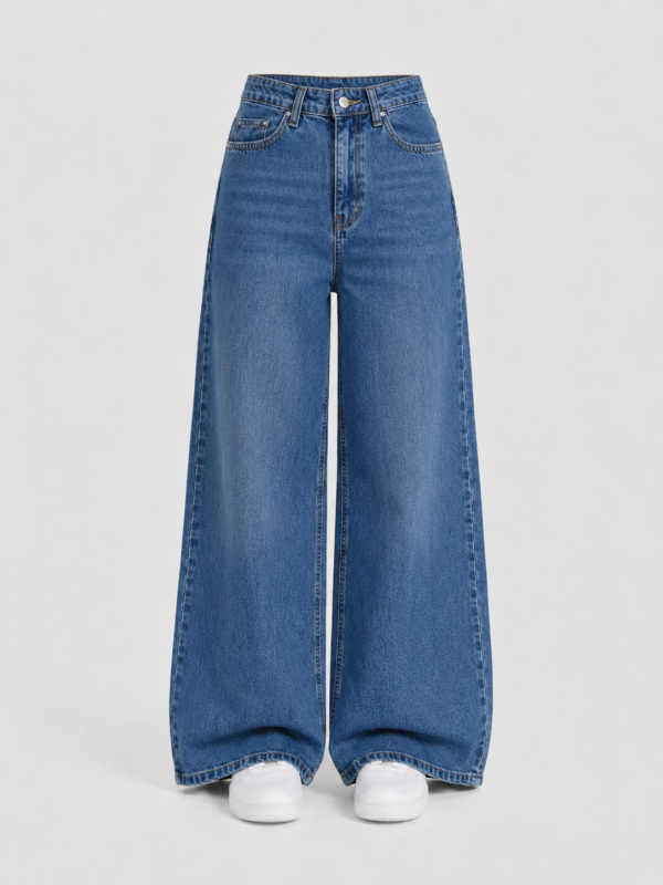 ION Light Blue High-Waist Wide Leg Jeans