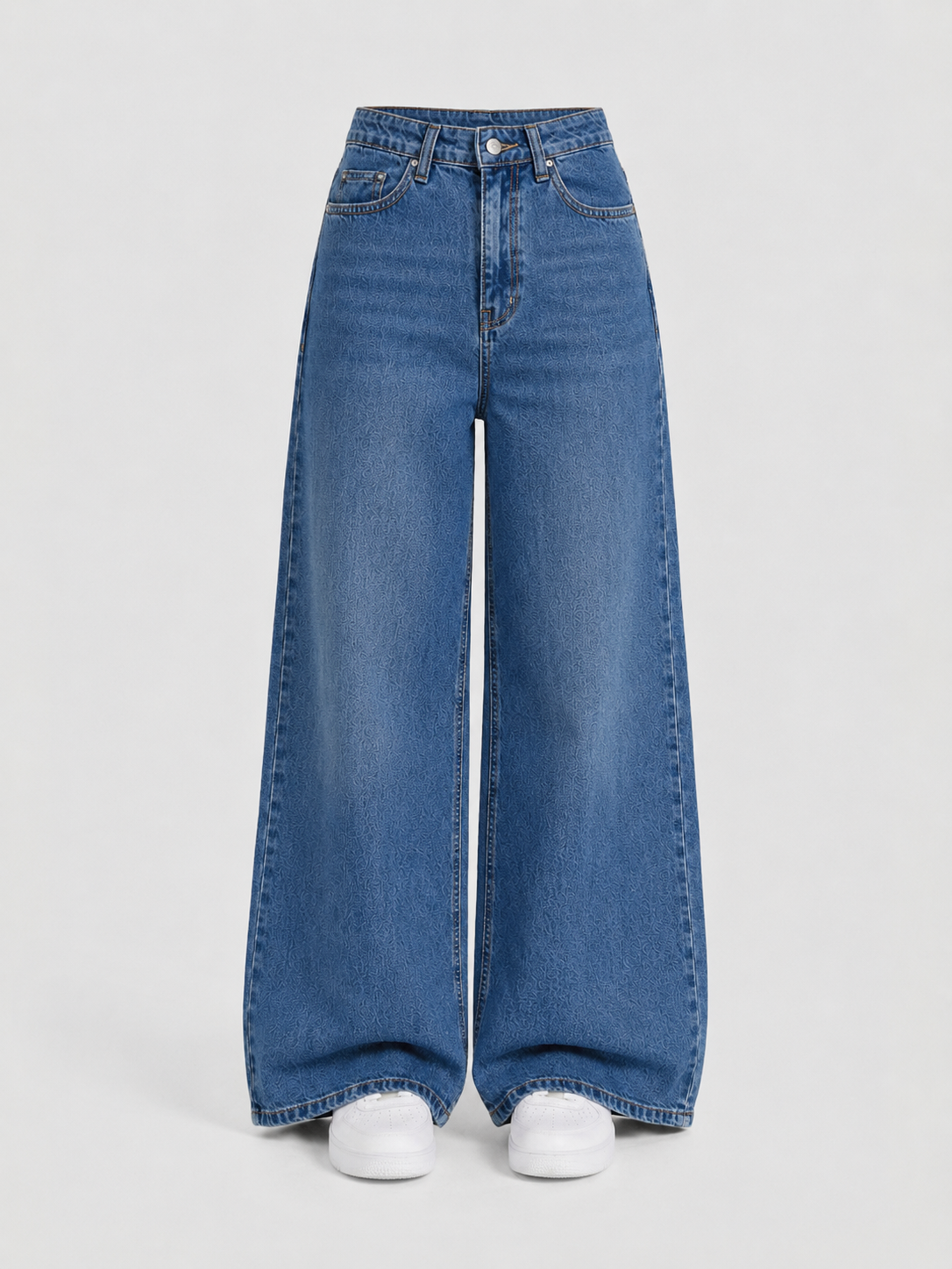 ION Light Blue High-Waist Wide Leg Jeans